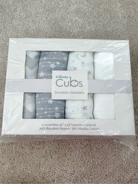 Comfy Cubs Swaddle Blankets - Set of 4